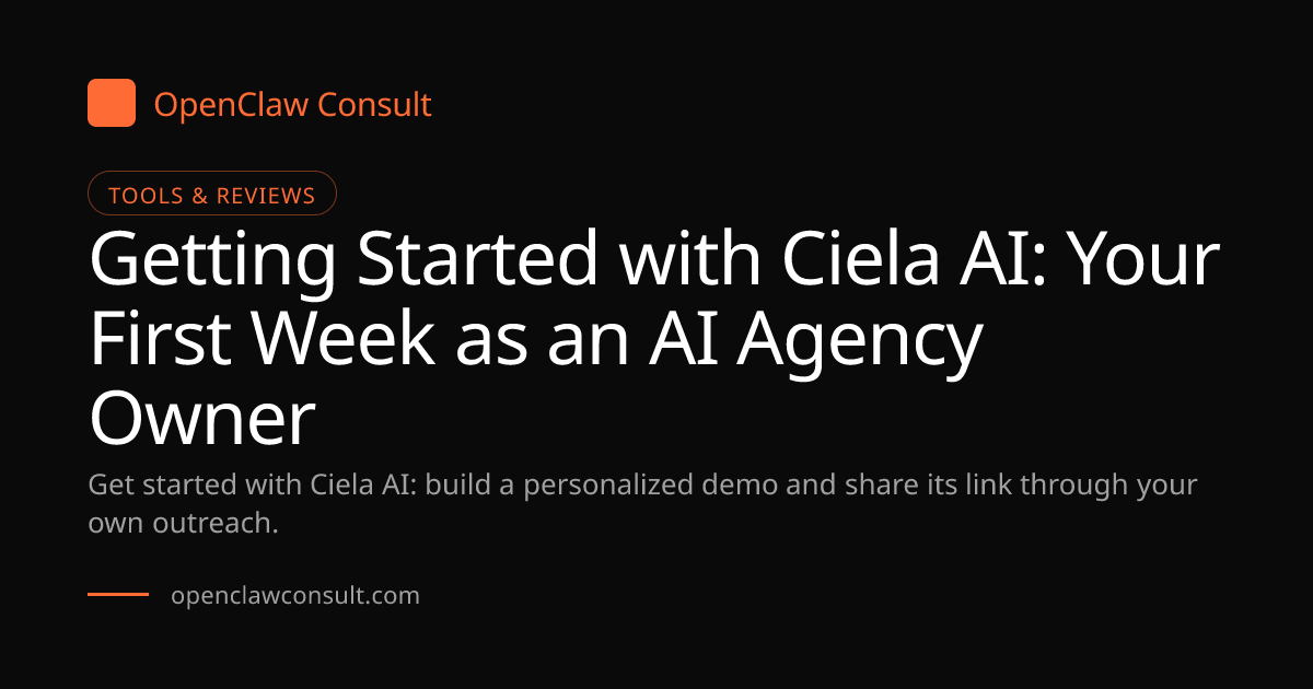 Getting Started with Ciela AI: First-Week Beginner Guide (2026)